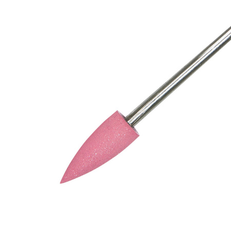 Pink flame rubber cutter with silver shank G0616K
