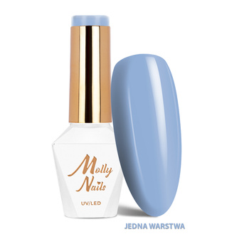 MollyNails Blue Sky Butterfly Blue HEMA/Di-HEMA Free Hybrid Nail Polish 8g No. 112