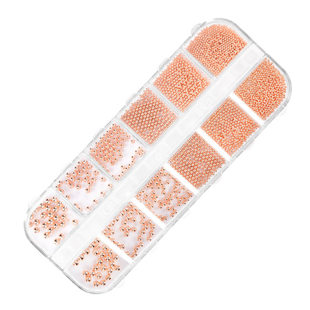 Boîte de décorations MollyNails en rose doré, 1 000 pièces