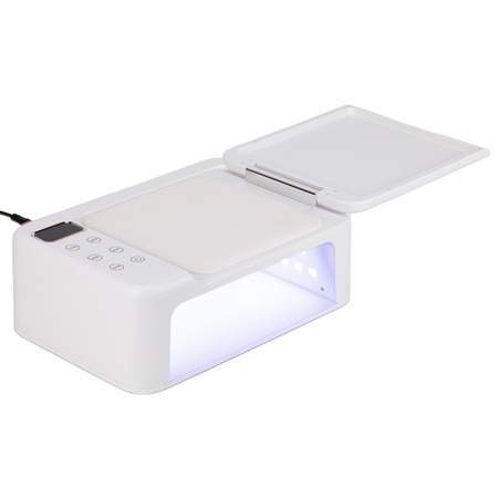 Lampada per unghie con supporto UV/LED da 168 W No Name per smalti ibridi, gel e acrilogel, bianca Z22