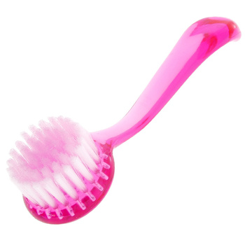 Runde Maniküre- und Staubbürste mit Griff, rosa