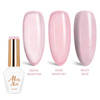 Гібридний лак MollyNails Wedding Yes, I Do Прозорий рожевий з блискітками, без HEMA/Di-HEMA, 8 г, № 23