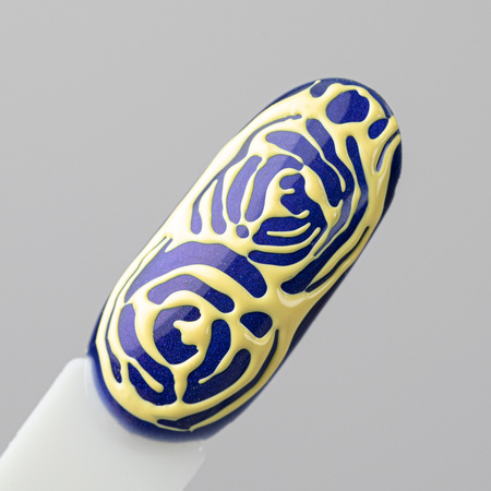 Creative Flow Color Gel - Creative Nail Art gel for a melting, soft design effect by MollyNails, Pastel Yellow, HEMA/Di-HEMA-free, 5 g