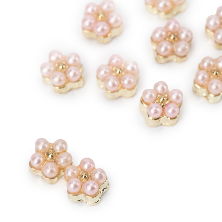 Décorations pour ongles : fleurs en perles 3D MollyNails n° 2, 10 pièces