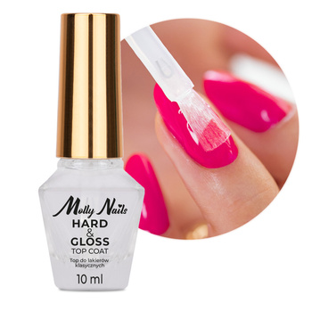 Top z technologią połysku i ochrony polimerowej Hard&Gloss Top Coat MollyNails 10 ml