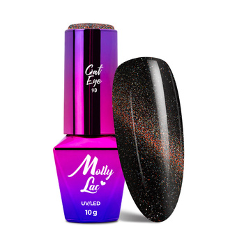 Magnetyczny lakier hybrydowy z efektem kociego oka Cat Eye Flashing Magic MollyLac 10g Nr 155