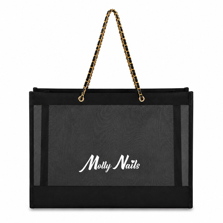 Torba Shopper Mesh Czarna Glam MollyNails