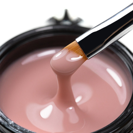 Selbstnivellierendes Builder-Gel, hart, mittlere Konsistenz, MollyNails Nutty Nut, HEMA/Di-HEMA-frei, 15 g