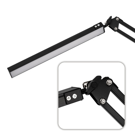 Lampe de table pour manucure 12 W, noire, modèle MT-328