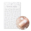 Thin, self-adhesive flower nail stickers SO-281, white