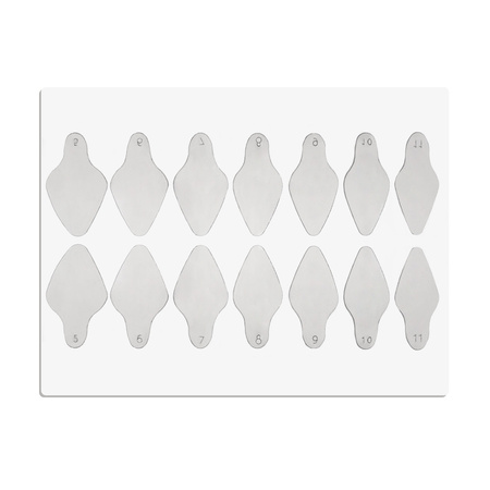 Moldes de silicona autoadhesivos para Dual Form, forma ovalada corta ST012-2 MollyLac, 24 unidades.