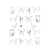 Wassertransfer-Aufkleber für die Nägel – Schmetterlinge Y-052