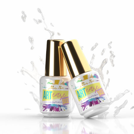 Base que facilita el trabajo con decoraciones Art Ease Base MollyNails by Laskovska, sin HEMA ni Di-HEMA, transparente, 15 g