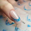 Self-adhesive nail stickers 5D/French/French smile line 20 pcs blue SD-2284