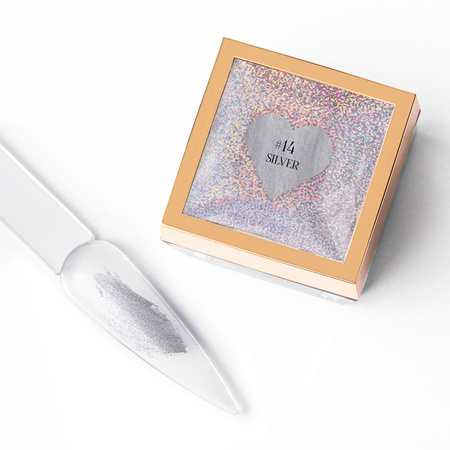 Pasta para decoraciones Nail Art ProArt Paste MollyLac Silver sin HEMA/Di-HEMA, 5 g, n.º 14