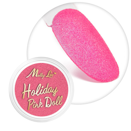Esmalte de efecto Holiday Pink Doll de MollyLac, 1 g, n.º 6