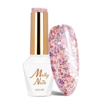 MollyNails Crushed Diamonds LA Star HEMA/Di-HEMA Free Hybrid Nail Polish 8g No. 534