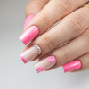 Esmalte híbrido MollyNails Flamingo Garden with Flowers sin HEMA ni Di-HEMA, 8 g, n.º 144