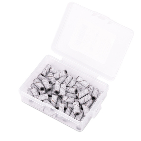 Maniküre- und Pediküre-Kappen, Schleifaufsätze, Mini-Zylinder, 3 mm, Körnung 180, weiß, 50 Stück