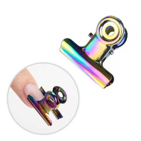 Clip metallica a molla per tunnel, cobalto, 22 mm, 5 pezzi