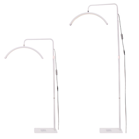Lampada cosmetica a LED ad arco da 30 W, da pavimento, senza ombre, bianca HD-M6X