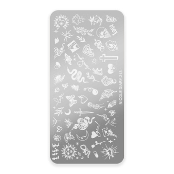 Nicole Diary Patterned Stamp Plate No. 213