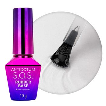 Base en caoutchouc pour ongles souples, manucure et pédicure, pour la fixation de décorations S.O.S. Antidotum MollyNails Clear 10 g