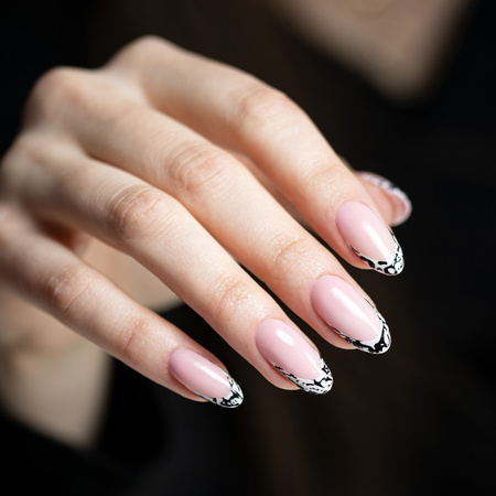 Creative Flow Color Gel - creative NailArt gel for melting, soft designs MollyNails Black HEMA/Di-HEMA free 5 g