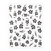 Autocollants pour ongles fins, fleurs, SWA20, noirs
