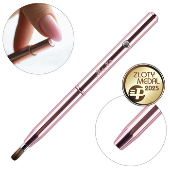 Pennellino automatico per gel Oval Pro Gel rosa dorato MollyNails n. 6