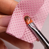 Безпилові перфоровані ватні диски для нігтів MollyNails, рожеві, 5x5 см, 200 шт.