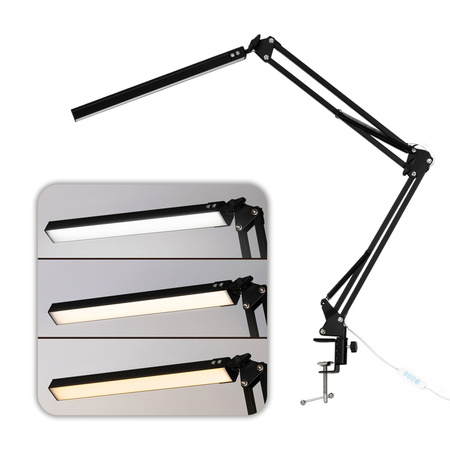 Lampada da tavolo per manicure da 12 W, nera, modello MT-328