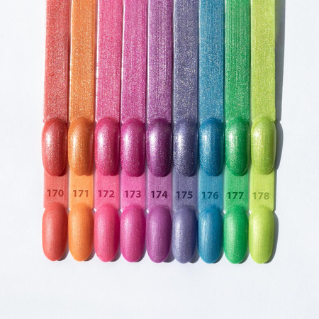 MollyNails Hybrid-Nagellack Neon Flashy Cat Eye, HEMA-frei, 8 g, Nr. 178