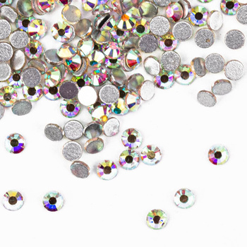 Glas-Strasssteine für Nägel SS10 Crystal AB ca. 1440 Stück pro Packung
