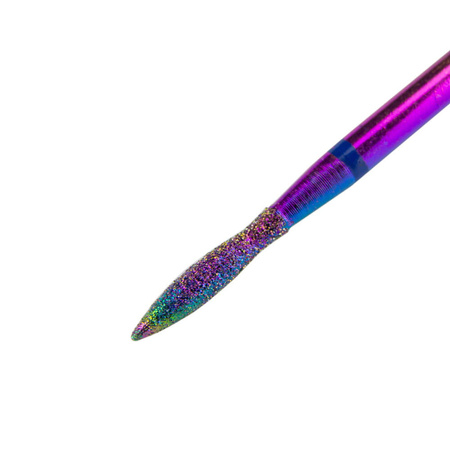 Unicorn-Diamantbohrer, Regenbogen, Tränenform, schmal, Nr. 27