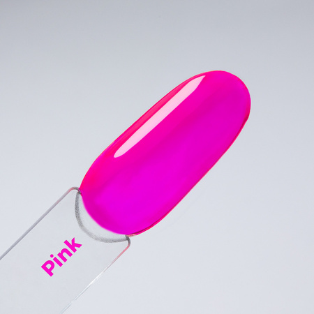 Кольоровий топ-лак без розтирання Crystal Glass MollyNails Pink, без HEMA/Di-HEMA, 10 г
