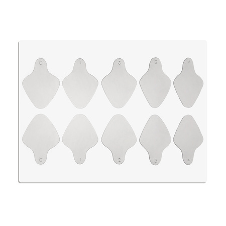 Moldes de silicona autoadhesivos para Dual Form, forma ovalada corta ST012-2 MollyLac, 24 unidades.