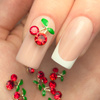 Scatolina con decorazioni a forma di ciliegia con strass, 30 pezzi