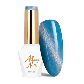 Smalto ibrido MollyNails Neon Flashy Cat Eye senza HEMA 8 g n. 176