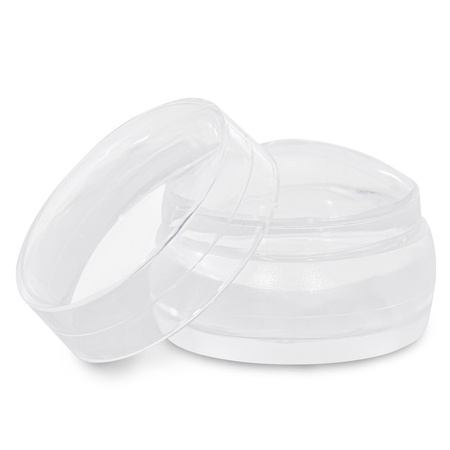 Silikonstempel für Bleche mit Abstreifer (5 x 6,5 cm) und Schutzkappe, transparentes, ergonomisches Gehäuse