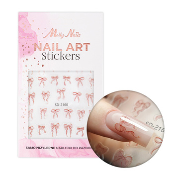 Autocollants pour ongles 5D autocollants en forme de nœuds rouges SD-2160 MollyNails