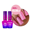 MollyNails Water Drop Effect Set: Creative Flow Base HEMA/Di-HEMA free 10 g i Diamond Ultra Shine top no wipe clear 10g