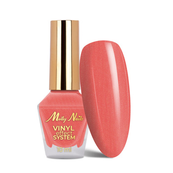 Klasyczny lakier STEP 2: Color Lacquer Vinyl Effect System MollyNails Sparking Pink 10 ml