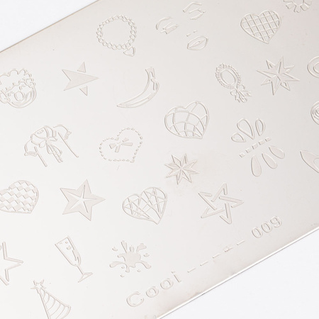 Plate for stamps with COOI patterns No. 009