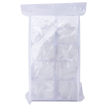 Tipsy w pudełku kształt ballerina clear mat model 7 10 rozmiarów 500 szt