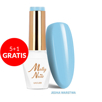 5+1gratis Lakier hybrydowy MollyNails Cocktails & Drinks Cuba Libre HEMA/Di-HEMA Free 8g Nr 12