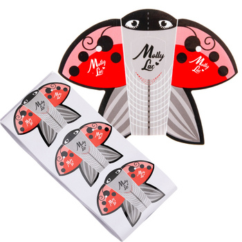 Modèles de moules pour ongles « Ladybug » (coccinelle) MollyLac, 100 pièces