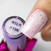 Milky rubber base with pink metallic flakes Flakes Rubber Base Milk&Pink; MollyNails HEMA/Di-HEMA Free 10 grams