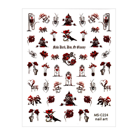 Thin self-adhesive Halloween nail stickers MS-C224