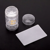 Silicone stamp for mollynails.liveates with adjustable pattern size and scraper